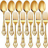 12pcs Vintage Royal Dessert Spoon And Fork Set