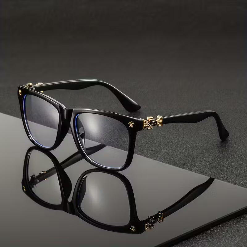 Men's square flat top glasses