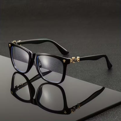 Men's square flat top glasses