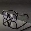 Men's square flat top glasses