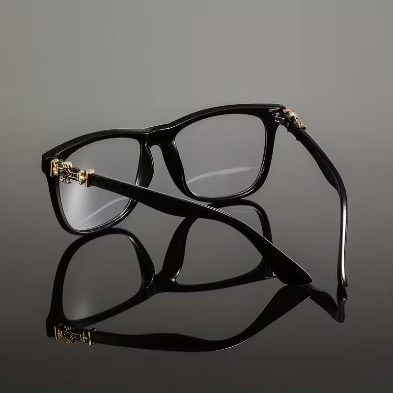 Men's square flat top glasses