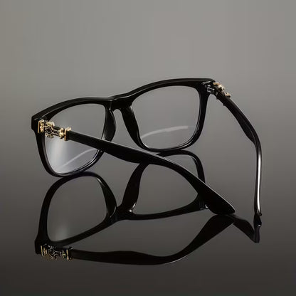 Men's square flat top glasses