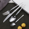 24pcs Stainless Steel Slim Hammered Cutlery Set with Storage Box