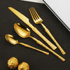 24pcs Stainless Steel Slim Hammered Cutlery Set with Storage Box