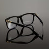 Men's square flat top glasses