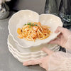 2pcs Set, 8.2-Inch Ceramic Heart-Shaped Plate