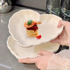 2pcs Set, 8.2-Inch Ceramic Heart-Shaped Plate