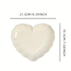 2pcs Set, 8.2-Inch Ceramic Heart-Shaped Plate