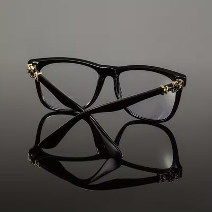 Men's square flat top glasses