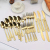 30/60pcs Stainless Steel Flat Pattern Flatware Set