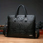 Men's luxury crocodile emboss laptop bag