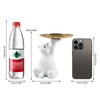 White Resin Polar Bear Storage Tray Decoration