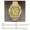 MISSFOX Men's Iced Out Quartz Watch Rhinestone Embellished