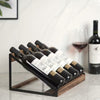 Vintage Minimalist Trapezoidal Solid Wood Wine Rack