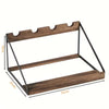 Vintage Minimalist Trapezoidal Solid Wood Wine Rack