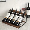 Vintage Minimalist Trapezoidal Solid Wood Wine Rack